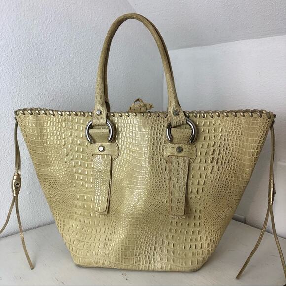 Francesco Biasia croc embossed large leather tote - Picture 1 of 15
